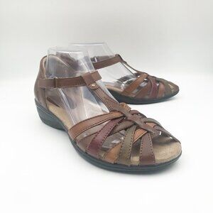 EARTH by Earth Origins Posy Open Toe Leather Strappy Sandals Womens 8.5